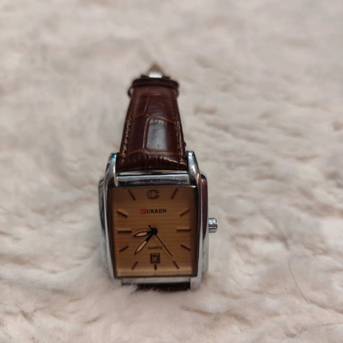 Curren men's watch used, brown color