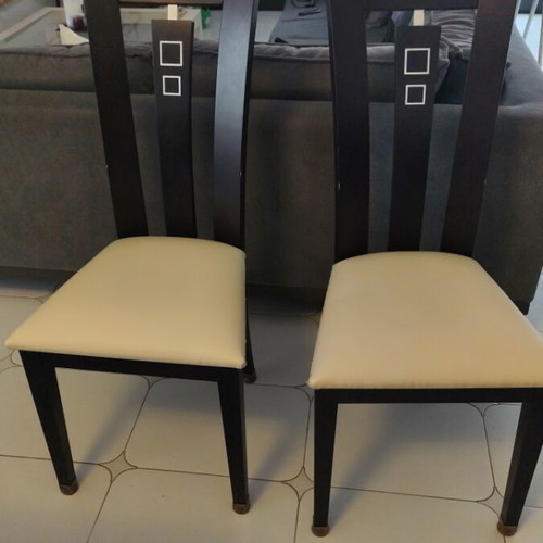 Dining chairs like new, set of 6, wood