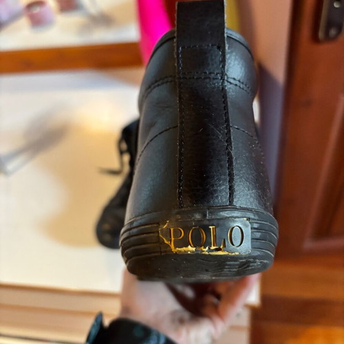 Polo Ralph Lauren sneakers used, leather, black, size 36
