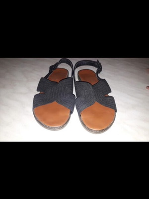 Sandals like new black, sizes 36 and 36.5