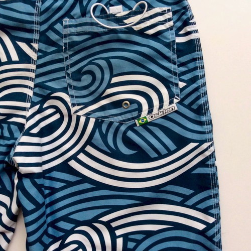 Osklen Men's Surfing Board Swimwear Size S like new, petrol blue