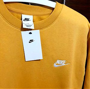 Nike SportWear Club Φούτερ Fleece Κιτρινο [Large]