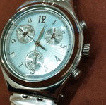 Swatch chronograph practically unused, silver
