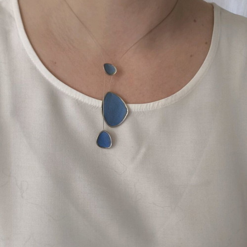 Silver handmade necklace 925 like new, approximately 42 cm