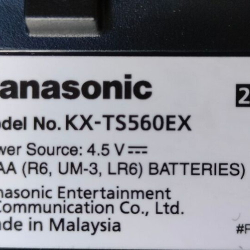 Panasonic KX-TS560EX home phone like new, black, with caller ID