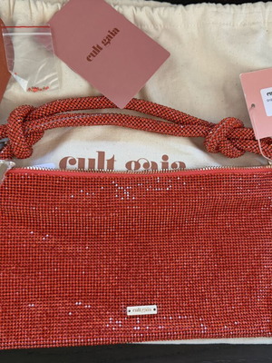 Cult Gaia Hera Nano shoulder bag new, red with crystals
