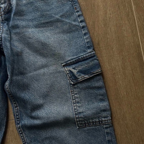 Cargo jeans Zara blue, worn once, size 34