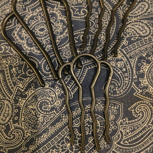 Hair bun pin new, black, 1 piece