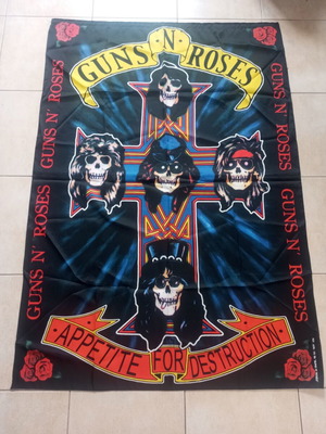 Guns N Roses flag new, 140x95 cm