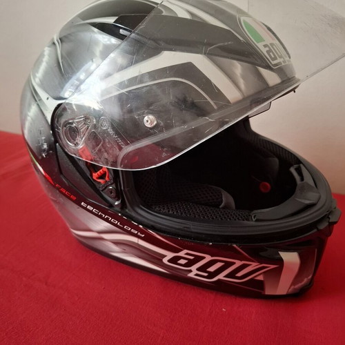 AGV K5 S Multi Tempest Black/Silver Full Face Motorcycle Helmet like new, size S