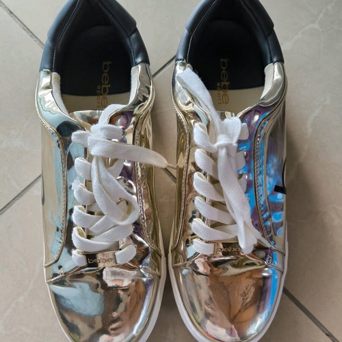 Bebe sport athletic shoes like new, size 40, black and gold
