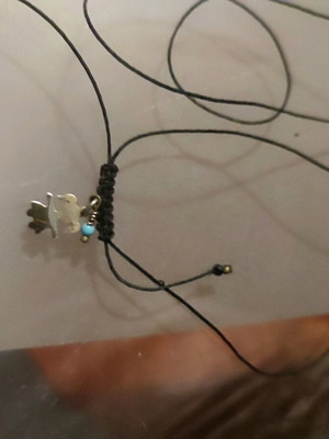 Necklaces with string used, set of 3, black