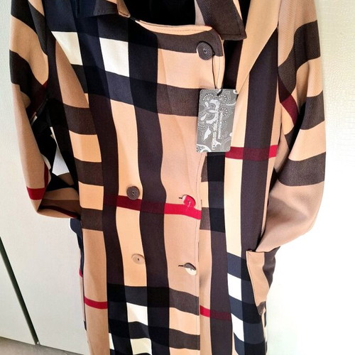 All of you checked coat 100% cotton new with belt size M