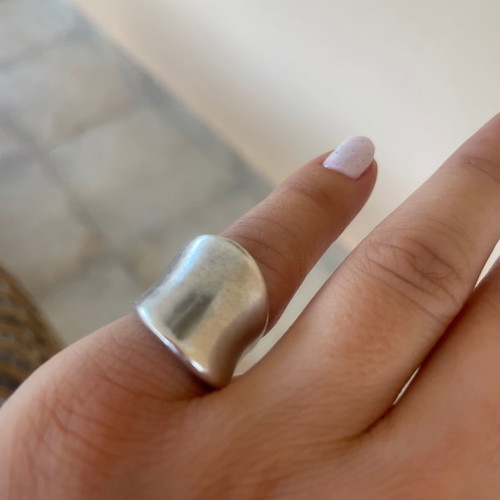 Silver 925 chevalier ring used with adjustable size