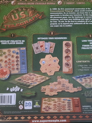 U.S Telegraph board game for 2-4 players 10+ by Super Meeple