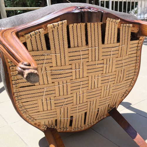 Louis Philippe Style Armchairs Set of 2 Restored Mahogany circa 1940–1960