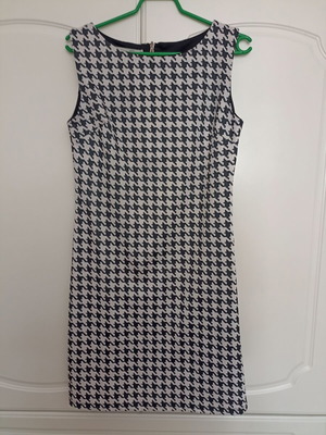 F & CE Summer Dress Medium Made in France Like New Black and White