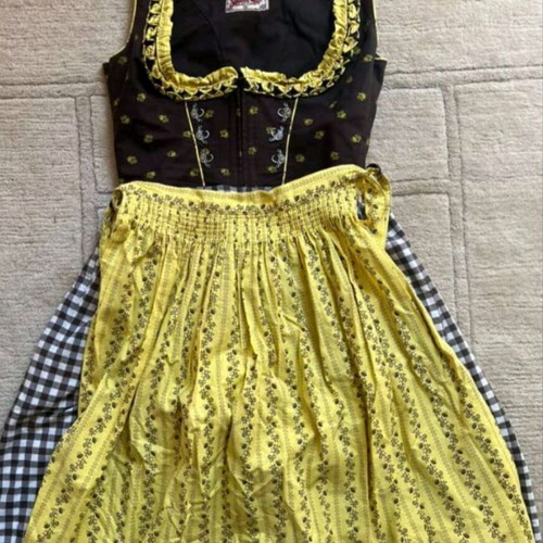 Traditional dress new, yellow, size XS