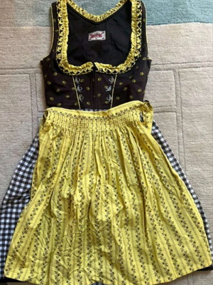 Traditional dress new, yellow, size XS