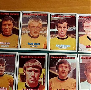 ΣΥΛΛΕΚΤΙΚΑ ΧΑΡΤΑΚΙΑ WOLVERHAMPTON WANDERERS A&BC ORANGE BACK 1970 FOOTBALL TRADE CARDS