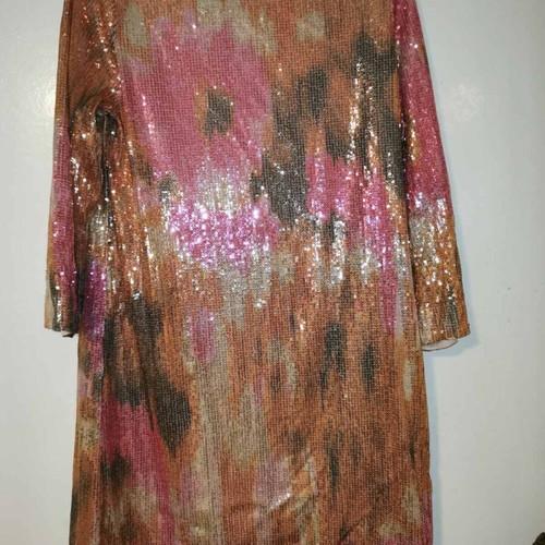 Dress with small shiny sequins, multicolor