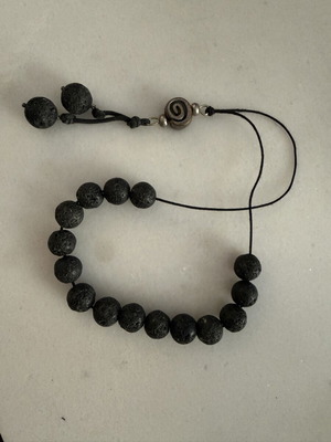 Handmade komboloi with natural lava beads like new