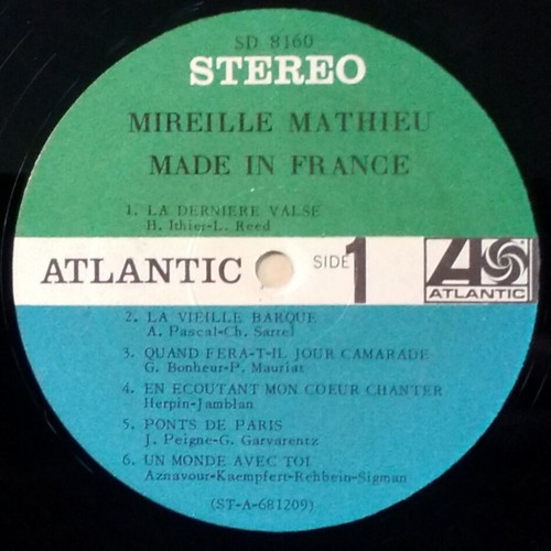 Mireille Mathieu Made In France vinyl LP used, pop
