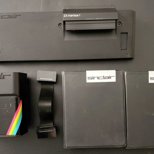 ZX Interface 1 and ZX Microdrive used with 8 Microdrive cartridges