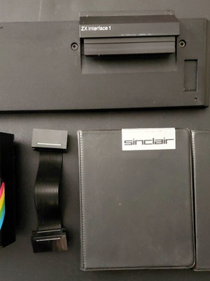 ZX Interface 1 and ZX Microdrive used with 8 Microdrive cartridges