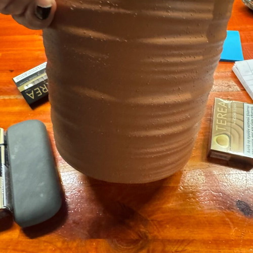Ceramic flowerpot brown new