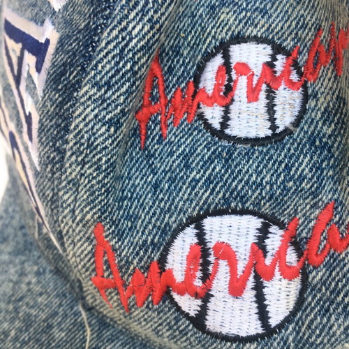 Baseball cotton denim cap used, blue