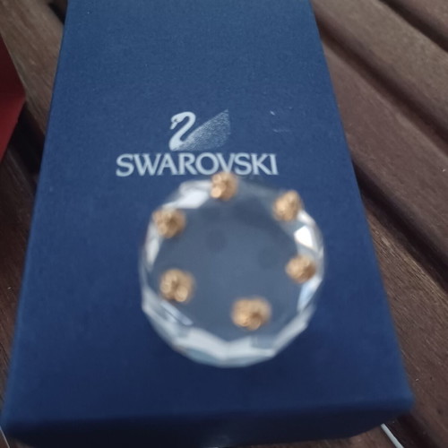 Swarovski miniature cake with plate new in packaging