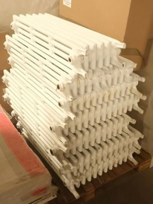 Cast Iron Radiators vintage, used, set of 7 with 71 sections