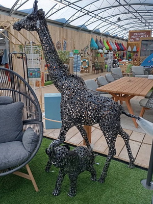 Метална голяма жираф, ръчно изработена, нова