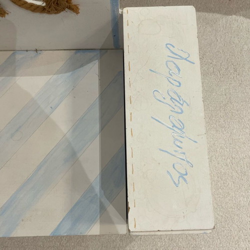 Wooden ship used, suitable for baptism box