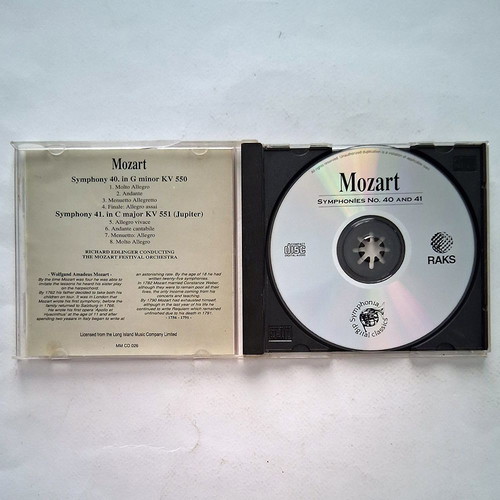 Mozart Symphonies No. 40 and 41 CD, classical