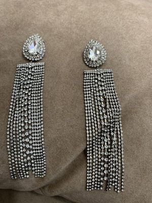 Long earrings with rhinestones like new