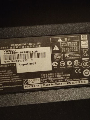 ASUS 20-inch monitor for PC