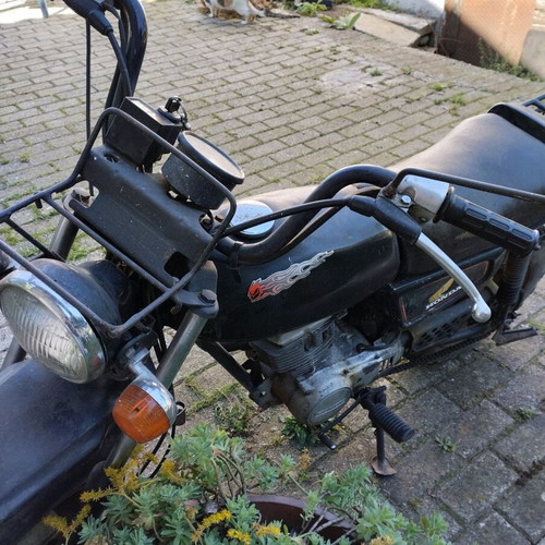 Honda CY 50 used, rare and collectible black motorcycle