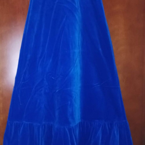 Girls' Teen Evening Set like new with white bolero and blue velvet skirt