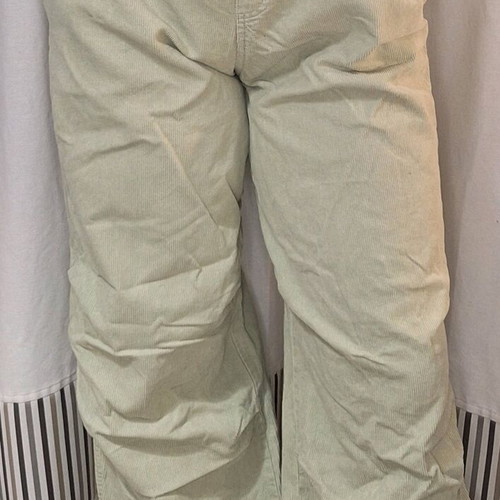 Corduroy wide pistachio jeans Stradivarius like new, size M 38 10