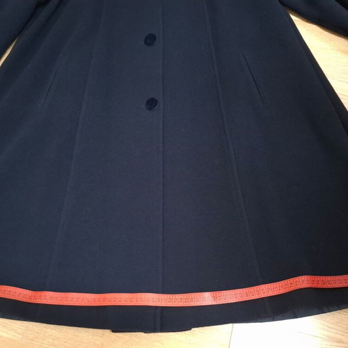 Blue wool-cashmere coat new, size L