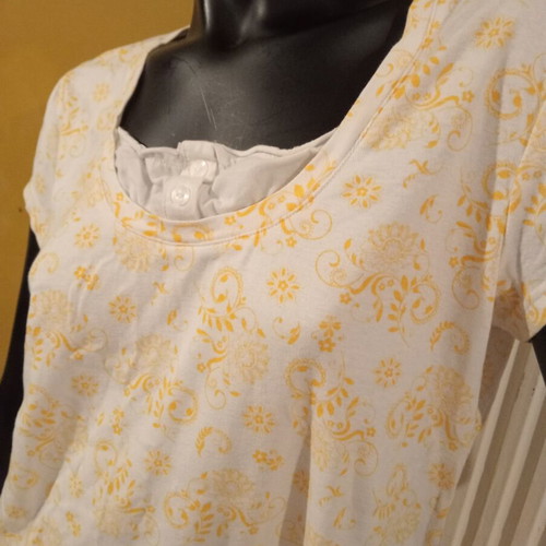 B.p.c. Casual Bonprix Collection Y2K Floral T-Shirt New, UK 18/20, Cotton