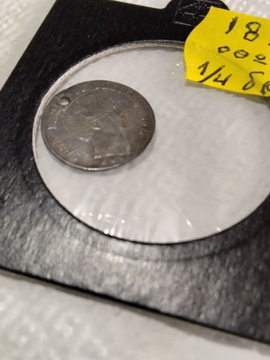 Othon 1833 1/4 drachma and 5 lepta coins used, copper