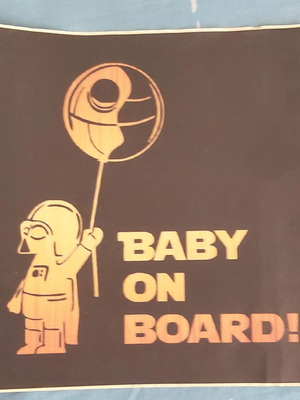Baby Darth Vader on Board car sticker