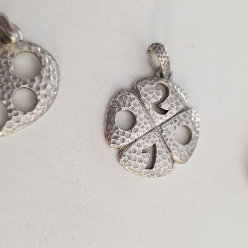 Zolotas 3 Collectible Silver Pendants 2000, 2001 & 2003 Like New