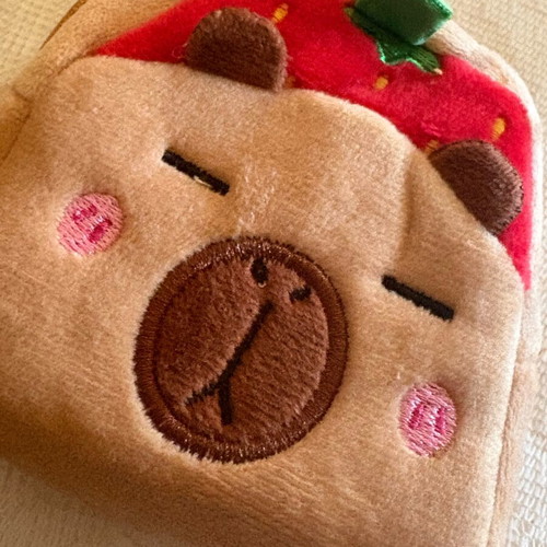 Capybara wallet new A.S. 98 beige and red