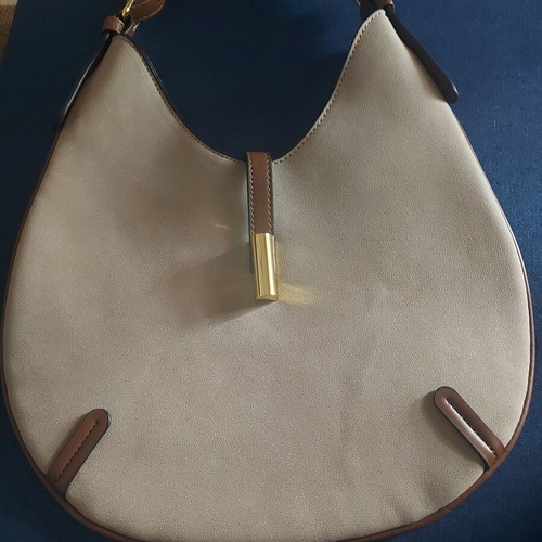 Shoulder bag A To Z Greek new, beige brown