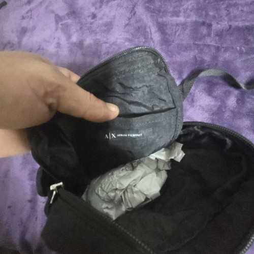 Armani Exchange shoulder bag black 24x20x4 cm