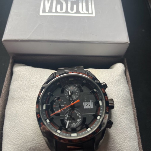 Visetti watch new, black and orange